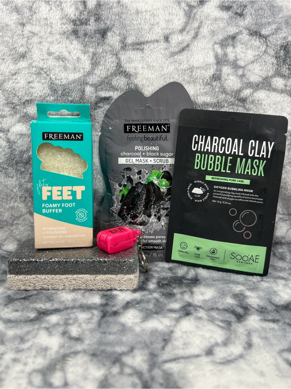 Freeman Foot Buffer Pumice Stone Face Mask Self Care Spa Pedicure Lot